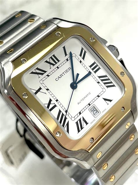 two tone cartier santos large